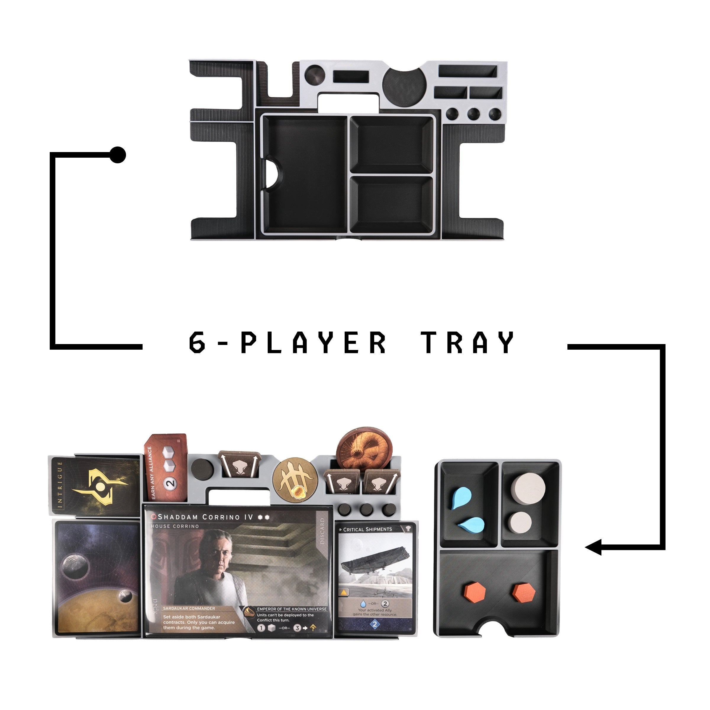 Dune: Imperium Deluxe archive accessory 6 player tray v1