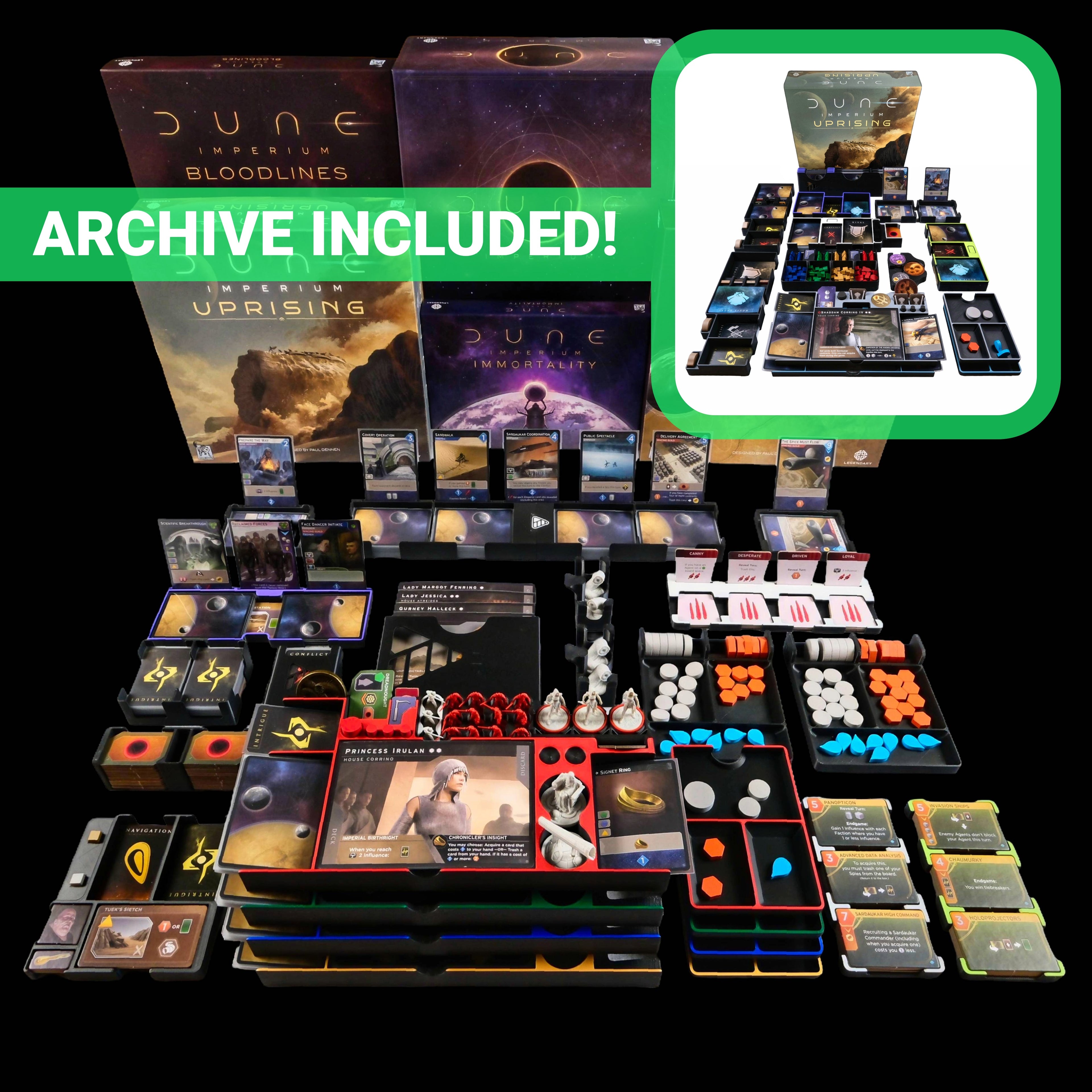 PlayMode PlaySystem Dune: Imperium Deluxe & Archive accessory combo photo