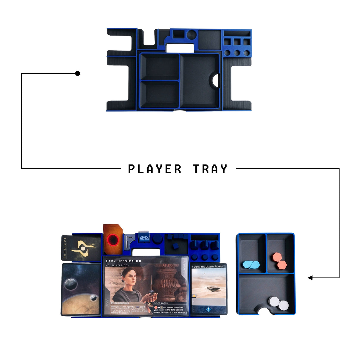 Playmode PlaySystem Blue Player tray for Dune Impweium Uprising