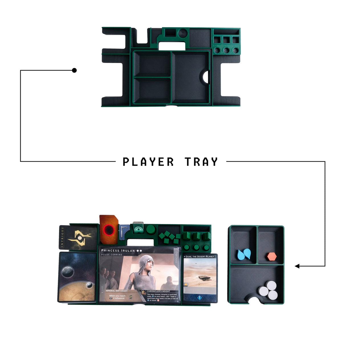 Playmode PlaySystem Green Player tray for Dune Impweium Uprising