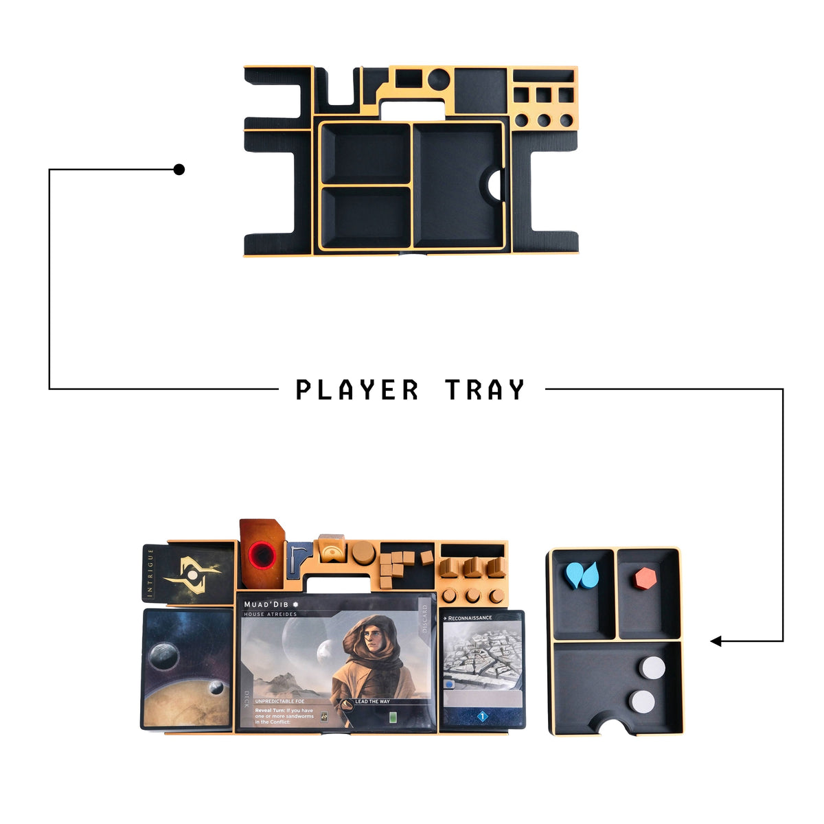 Playmode PlaySystem Yellow Player tray for Dune Impweium Uprising