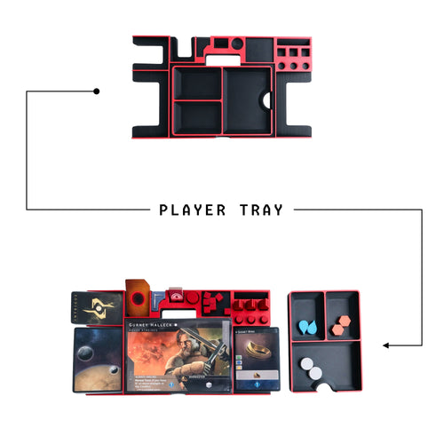 Playmode PlaySystem Red Player tray for Dune Impweium Uprising