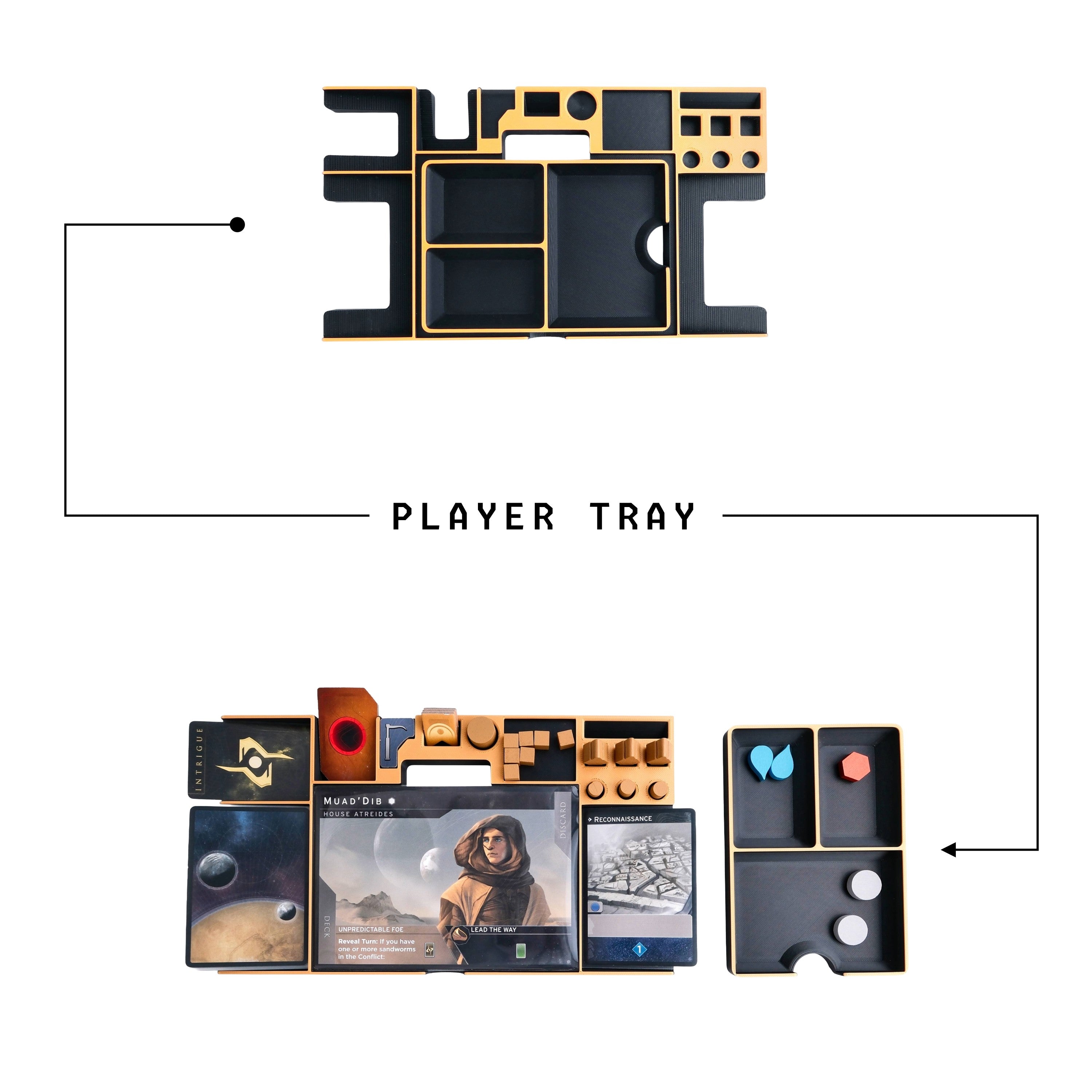 Playmode PlaySystem Yellow Player tray for Dune Impweium Uprising