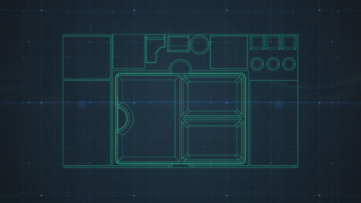 Load video: Stylized Player Tray schematic GIF