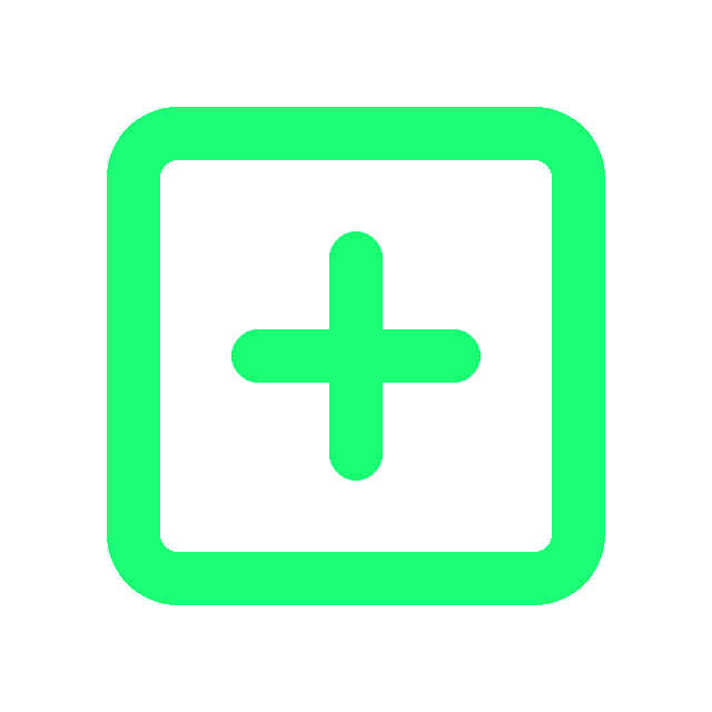 Green plus sign inside square